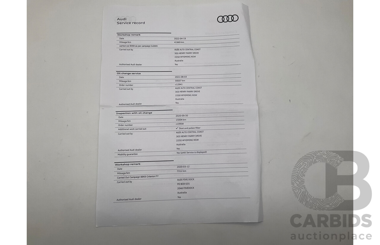 01/2019 Audi Q5 45 TFSI Sport Black Edition Quattro (AWD) FY MY19 Black 4d Wagon Turbo 2.0L