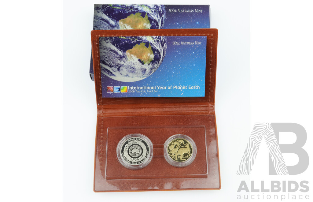 Australian RAM 2008 One Dollar and Twenty Cent Coins International Year of Space Boxed Coin Set