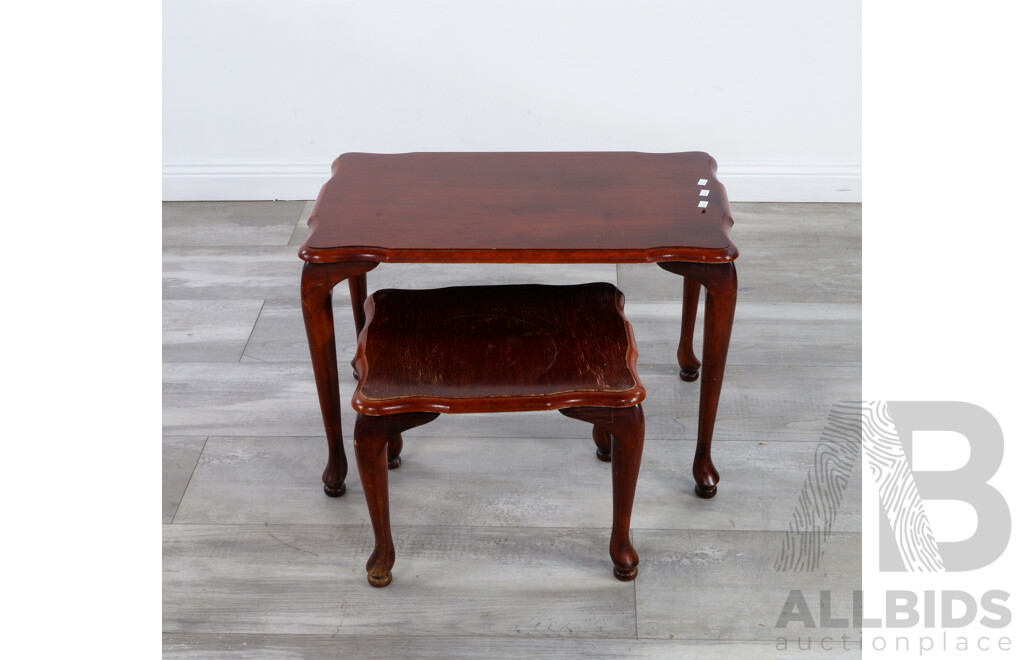 Two Queen Anne Style Side Tables