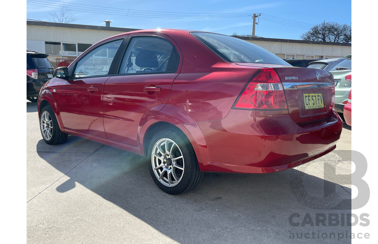 6/2008 Holden Barina  TK MY08 4d Sedan Red 1.6L