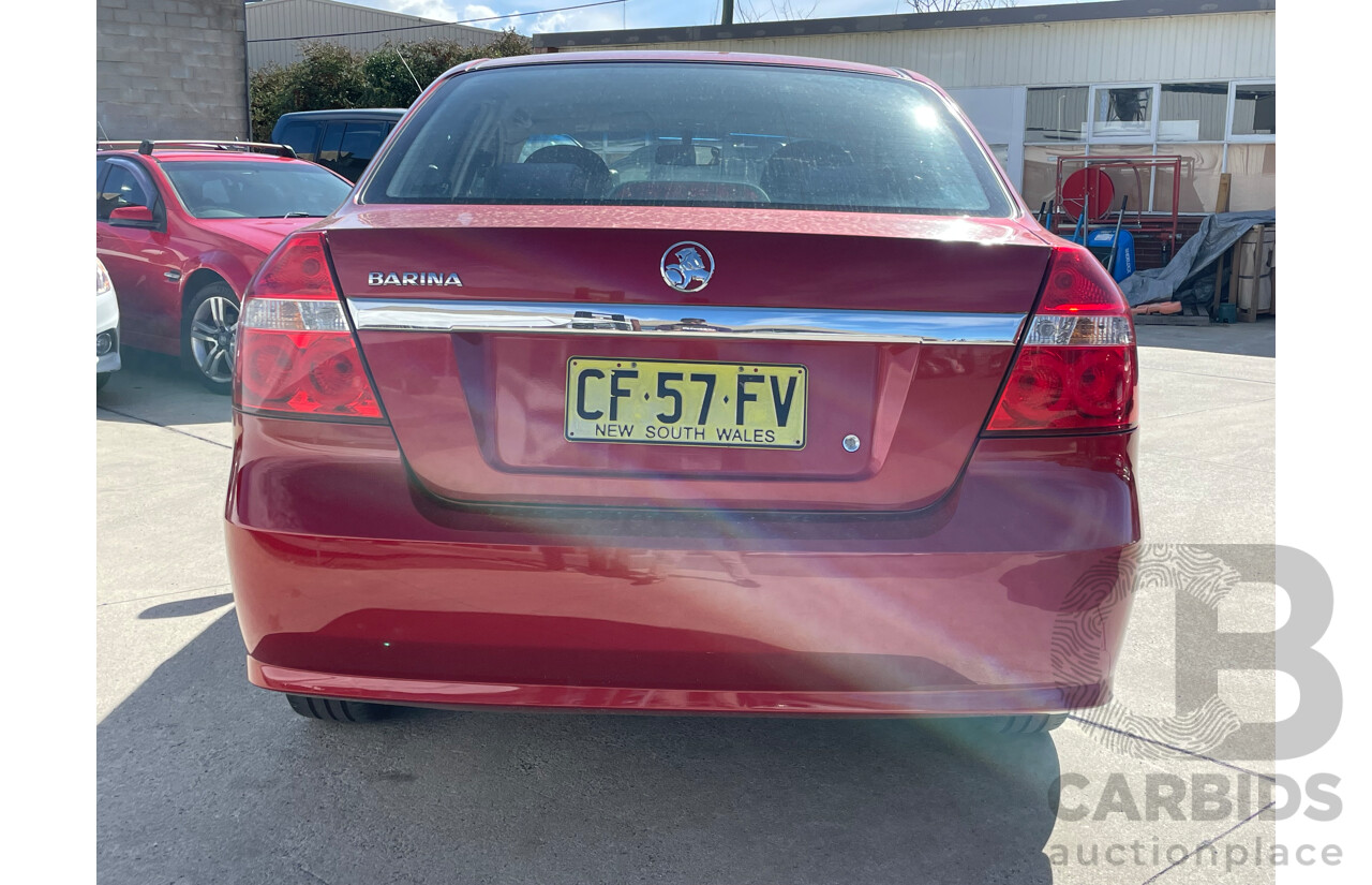 6/2008 Holden Barina  TK MY08 4d Sedan Red 1.6L