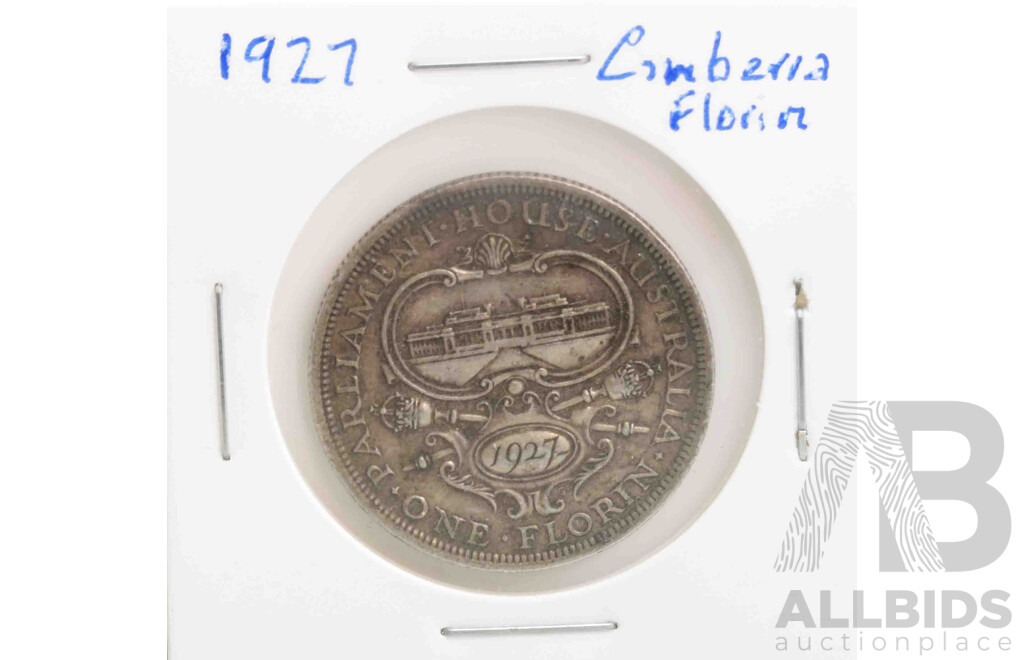 AUSTRALIA Silver Florin 1927 Canberra