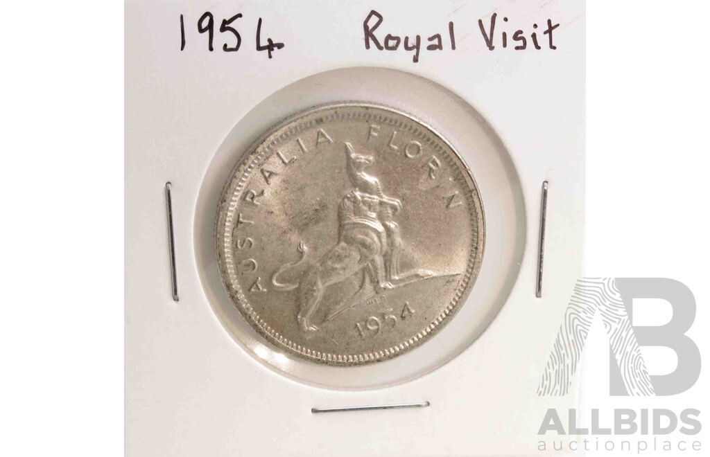 AUSTRALIA Silver Florin - 1954 Royal Visit
