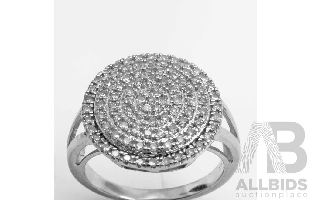 9ct White Gold Diamond Ring