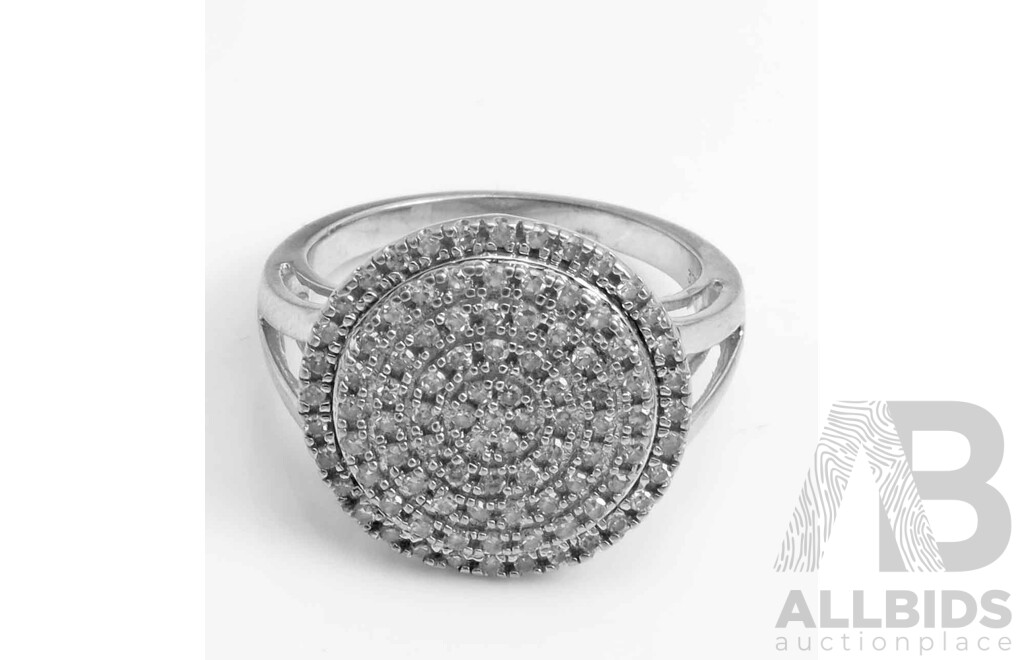 9ct White Gold Diamond Ring