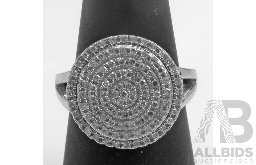 9ct White Gold Diamond Ring