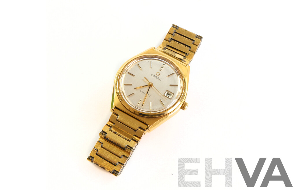 Vintage Omega Quartz Watch with Inscription