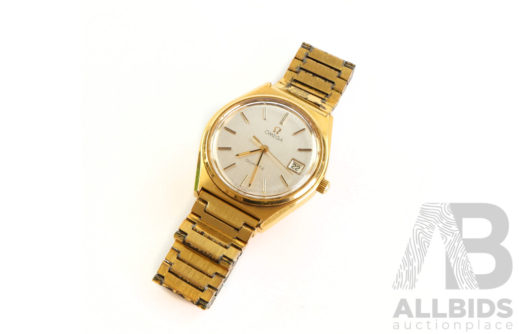 Vintage Omega Quartz Watch with Inscription