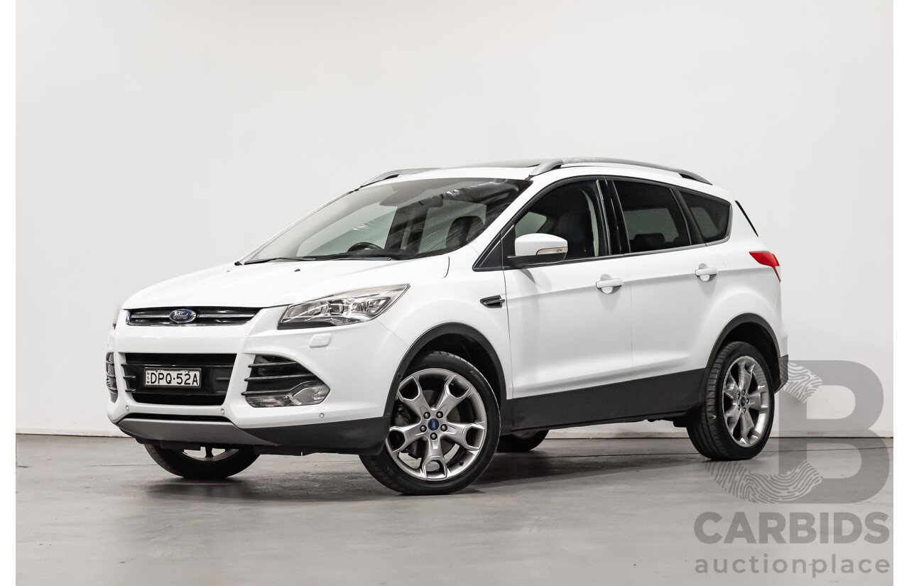 2/2016 Ford Kuga Titanium (AWD) TF Mk2 4d Wagon White  Turbo Diesel 2.0L