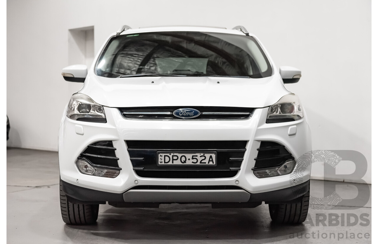 2/2016 Ford Kuga Titanium (AWD) TF Mk2 4d Wagon White  Turbo Diesel 2.0L