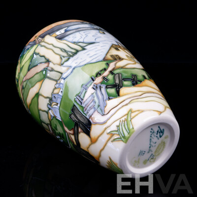 Limited Edition 171 of 200 Moorcroft Porcelain Vase in Smugglers Cove Design by Paul Hilditch in Original Box