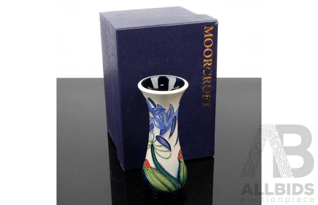 Moorcroft Porcelain Vase in Flyaway Home Design by Rachel Bishop in Original Box