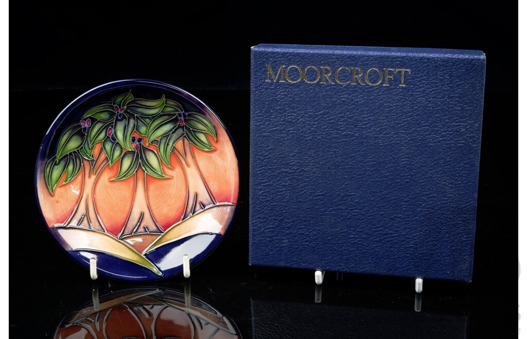 Moorcroft Porcelain Plate in New Forest Design by Rachel Bishop in Original Box