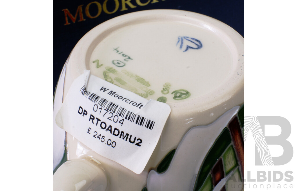 Moorcroft Porcelain Mug in Red Toadstool Design in Original Box