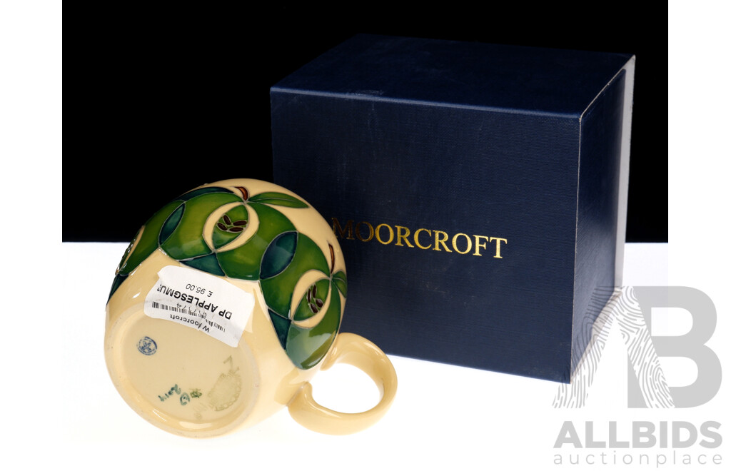 Moorcroft Porcelain Mug in Apple Slices Design in Original Box