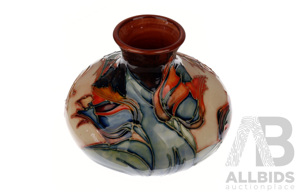 William Moorcroft Porcelain Vase in Tulip  Design