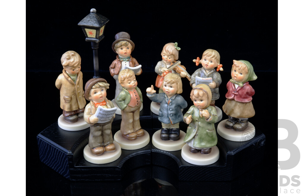 Complete Set Limited Edition, Issued for Hummel Club Members, Choir Set with Stands and Lamp