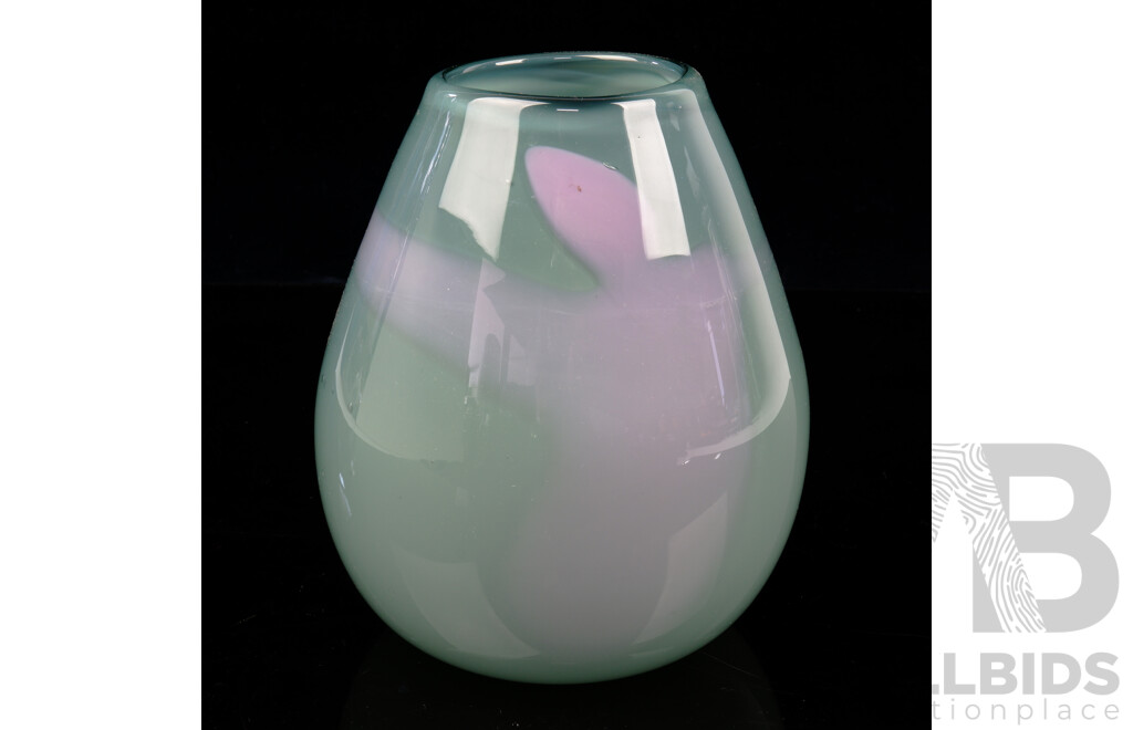 Retro Hand Blown Studio Art Glass Vase