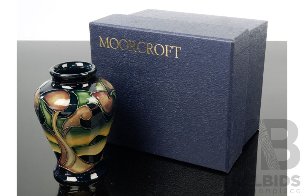Moorcroft Porcelain Vase in Western Isles Design by Sian Leeper in Original Box