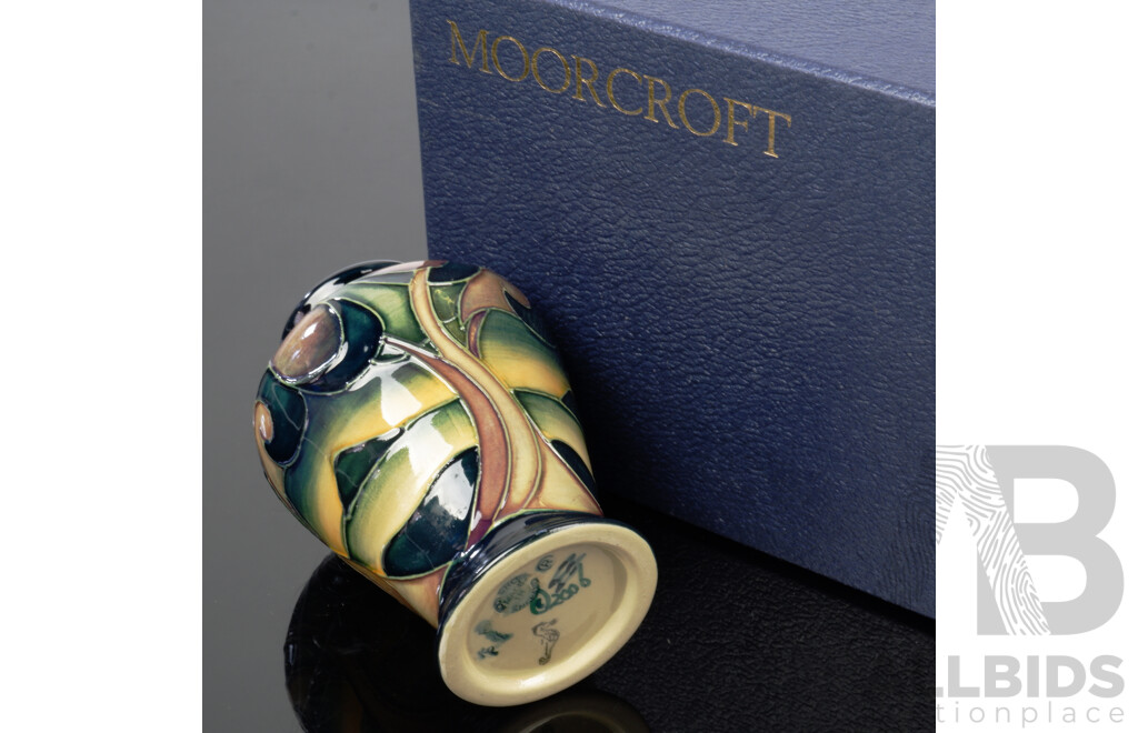 Moorcroft Porcelain Vase in Western Isles Design by Sian Leeper in Original Box