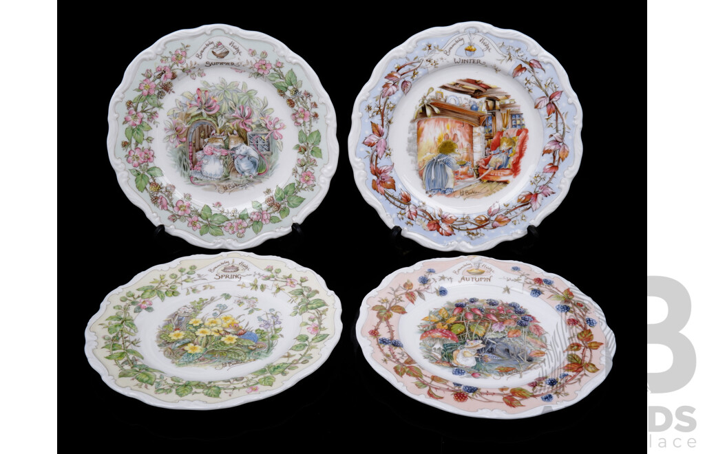 Vintage Royal Doulton Set Four Seasons Brambly Hedge Display Plates
