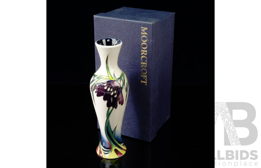 Moorcroft Porcelain Vase in Persephone Design by Nicola Slaney in Original Box