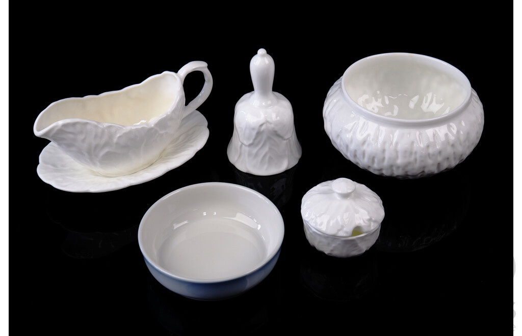 Collection Six Coalport Porcelain Pieces in the Countryware Series