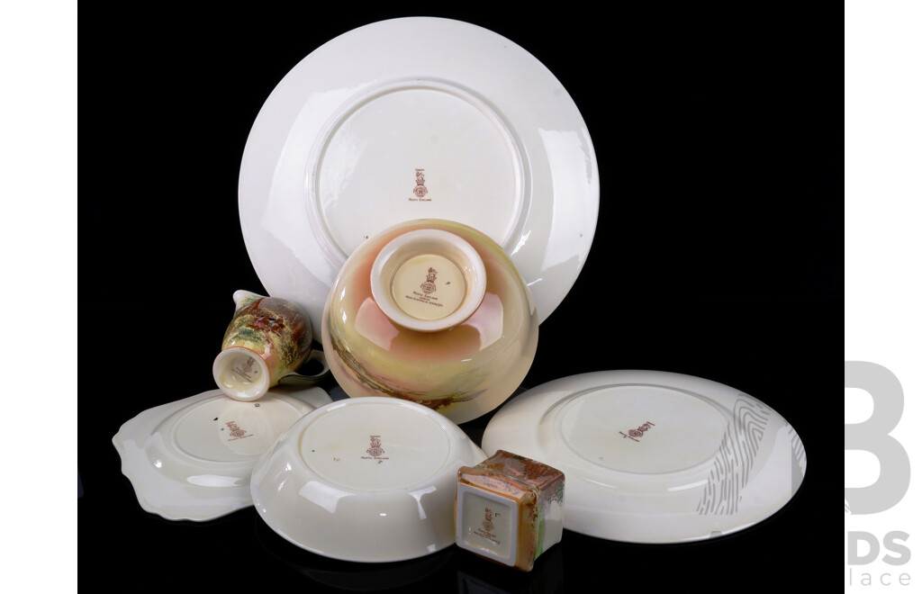 Collection Seven Royal Doulton Porcelain Serving Ware in the Rustic England Series