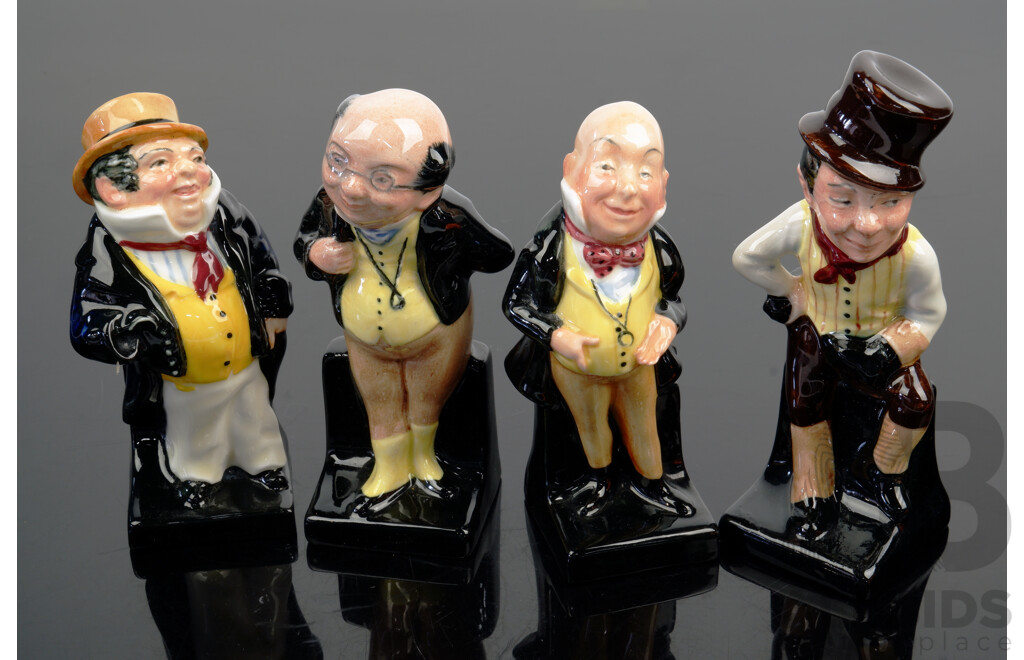 Collection Four Royal Doulton Charles Dickens Characters Porcelain Figures