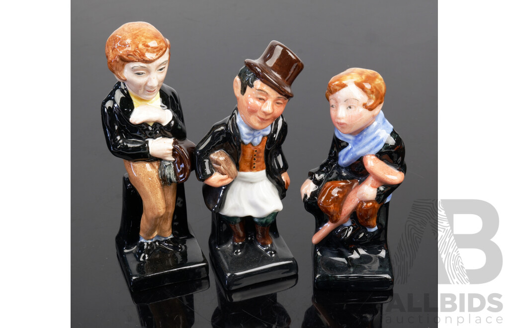 Collection Three Royal Doulton Charles Dickens Characters Porcelain Figures