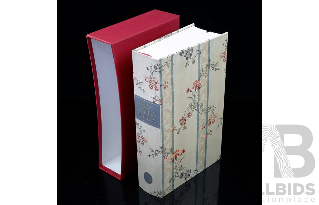 Jane Austens Letters, Folio Society, 2003, Moire Coverd Hardcover Book in Slip Case