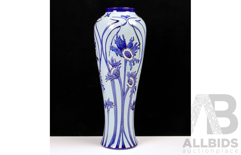 Moorcroft Porcelain Vase in Ragged Poppy Design by Nicola Slaney in Original Box