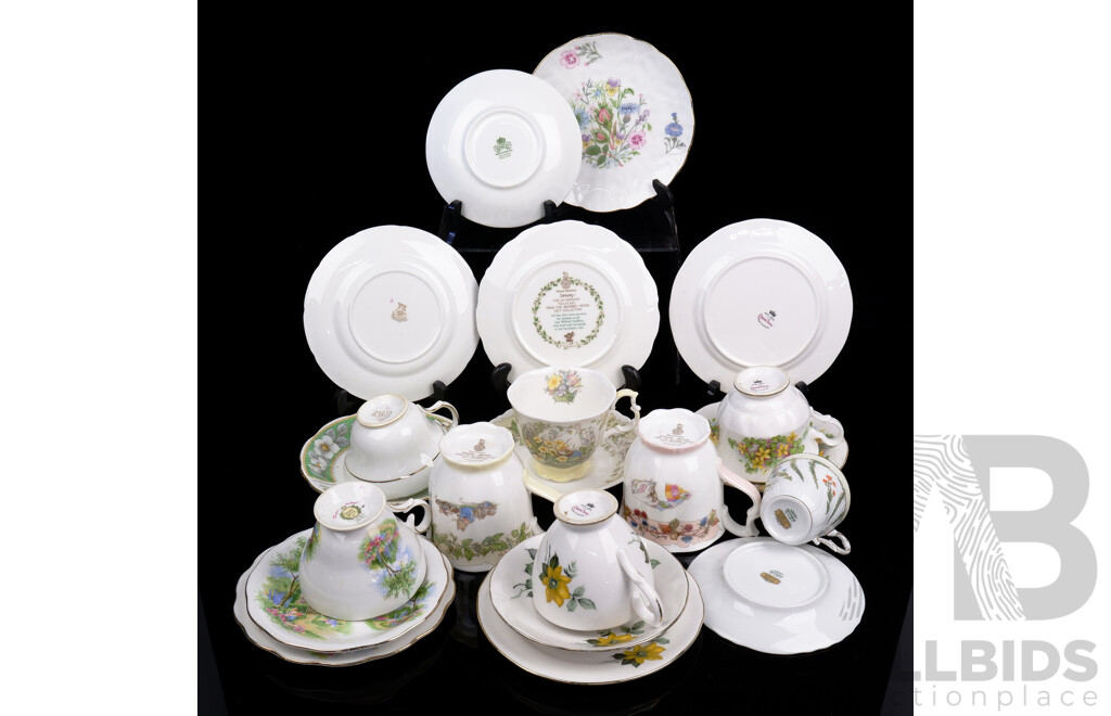 Collection Antique & Vintage English Porcelain Including Five Royal Doulton Brambley Hedge Examples and More
