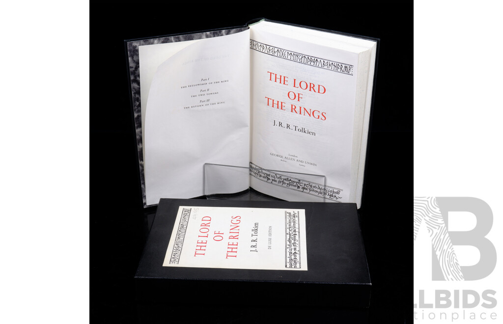 Lord of the Rings, J R R Tolkien, Delux Edition, George Allen & Unwin, 1978,  Hardcovers in Box