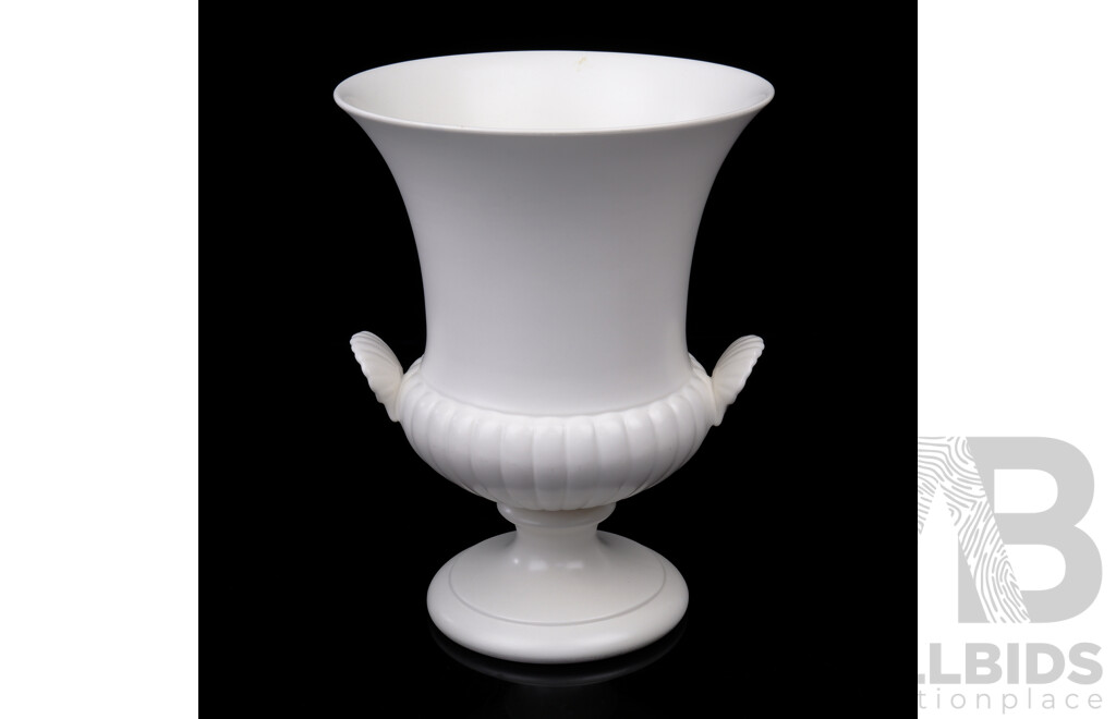 Wedgwood Porcelain Classical Form Urn with Twin Scallop Form Handles