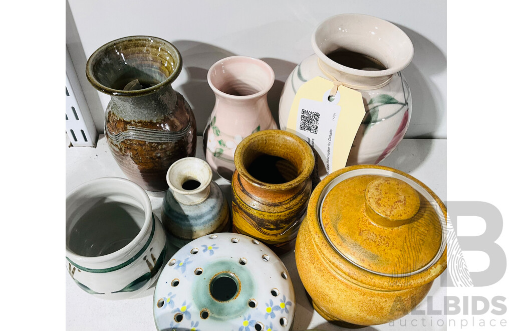 Collection Australian Studio Pottery Including Vases, Bowls and More