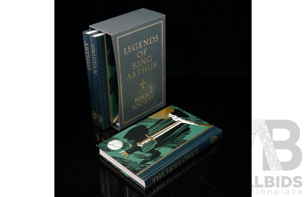 The Legend of King Arthur, Selected by Richard Barber, Folio Society, 2001, Three Volume Set, All Hardcovers in Slip Case