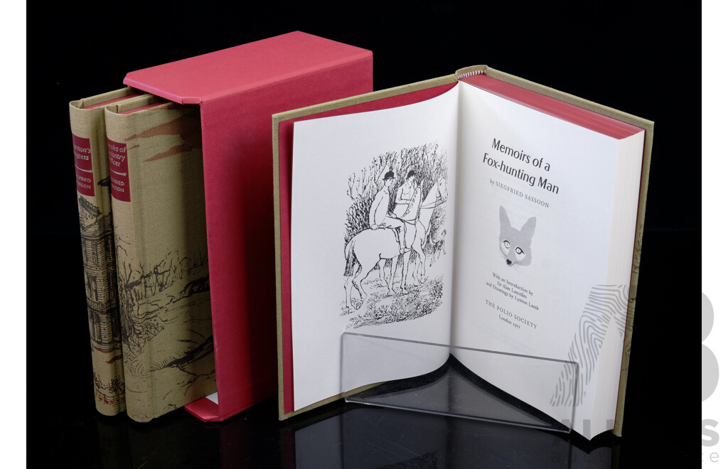 Three Volume Set, Siegfried Sassoon, Folio Society, 1971, Three Volume Set, All Hardcovers in Slip Case
