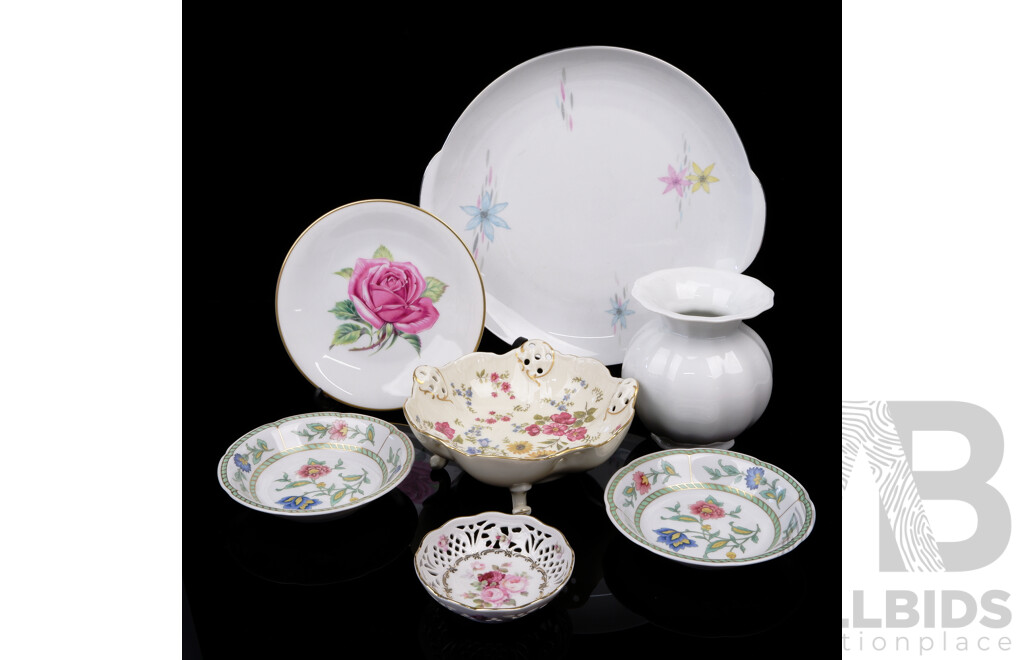 Collection Vintage Continental Porcelain Including Furstenburg, Azberg & Heinrich Examples