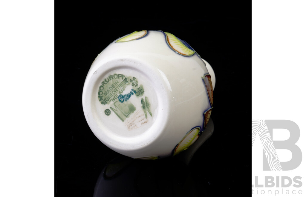 Moorcroft Porcelain Bud Vase in Sycamore Leaves Design by Kerry Goodwin in Original Box