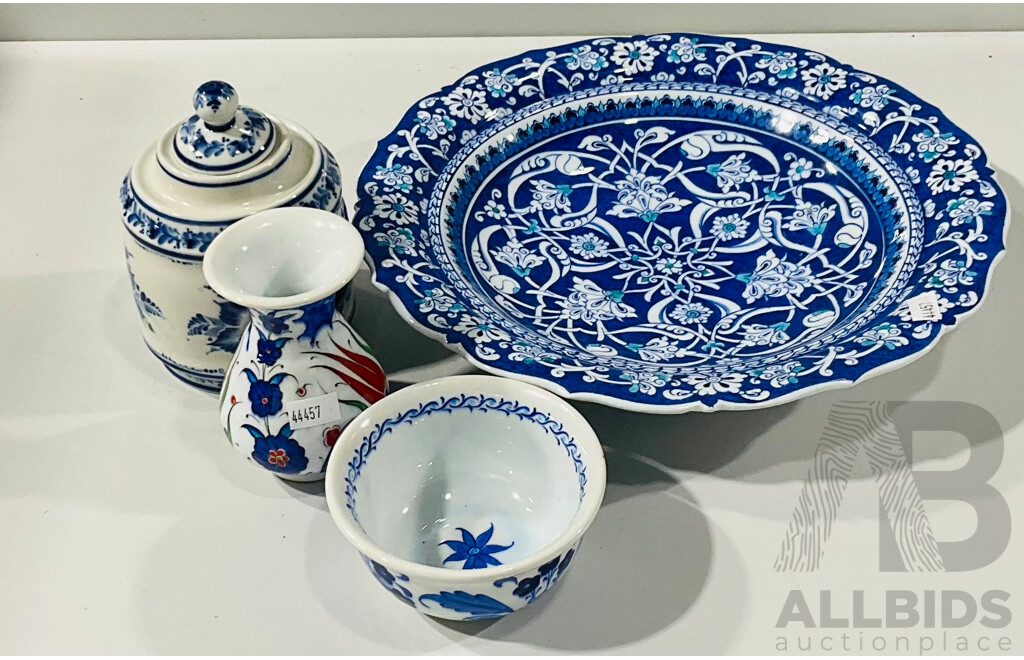 Collection Hand Painted Ceramic Ware From Turkey