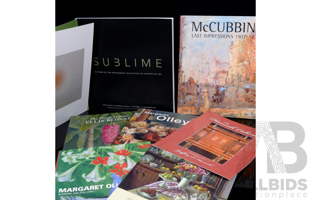 Collection Books Relating to Australian Art Including Three Titles on Margret OlleySublime 25 Years of the Westfarmers Collection of Australian Art and More