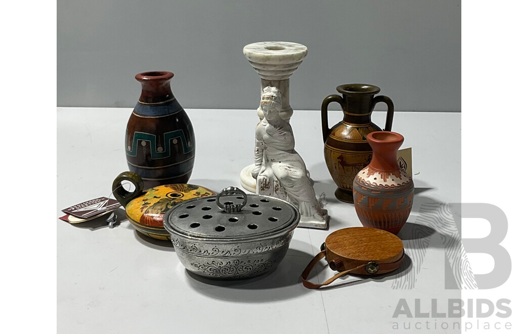 Collection International Souvenir Ware Including Greek, Central American and More