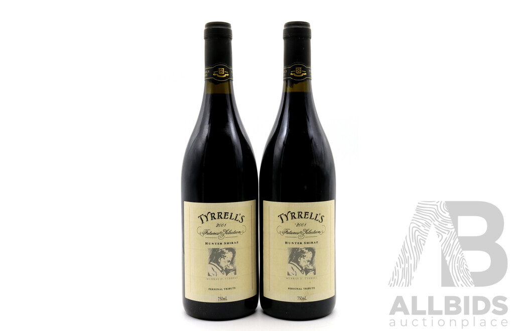 Tyrrells Hunter Shiraz Vintage 2001 X 2