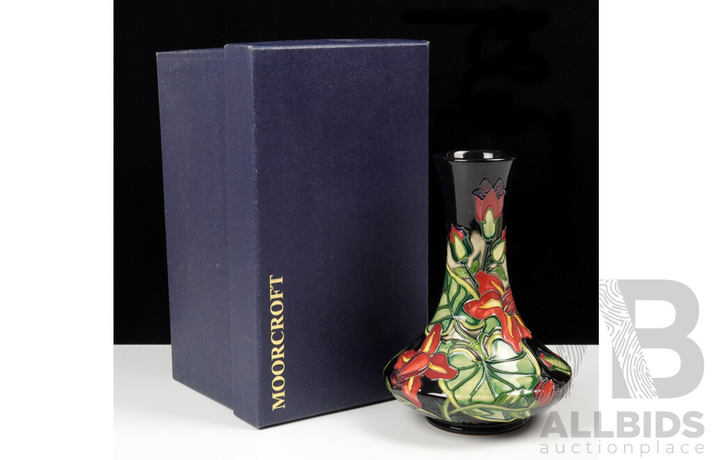 Moorcroft Porcelain Vase in Palmata Design by Shirley Hayes in Original Box