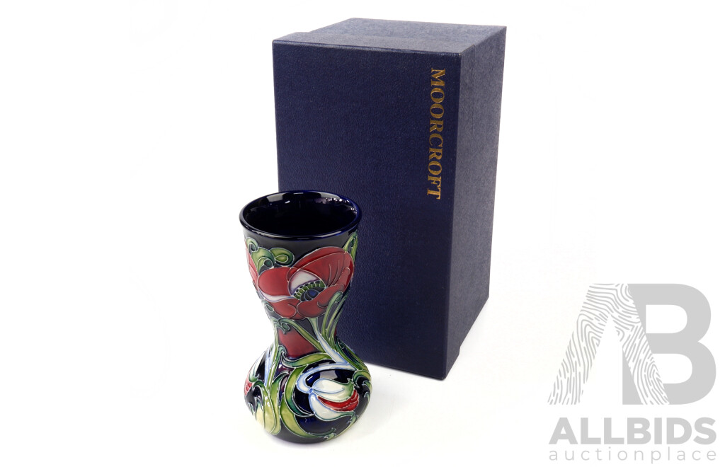 Moorcroft Porcelain Vase in Helen Design by Rachel Bishop in Original Box