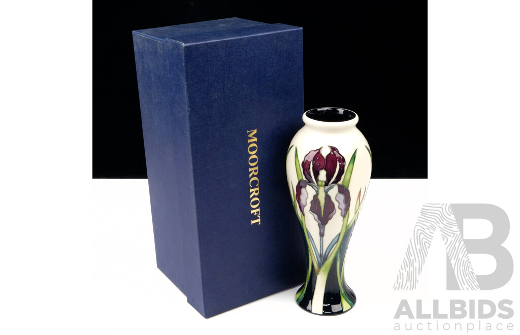 Limited Numbered Edition Moorcroft Porcelain Vase in Antheia Design by Nicola Slaney in Original Box