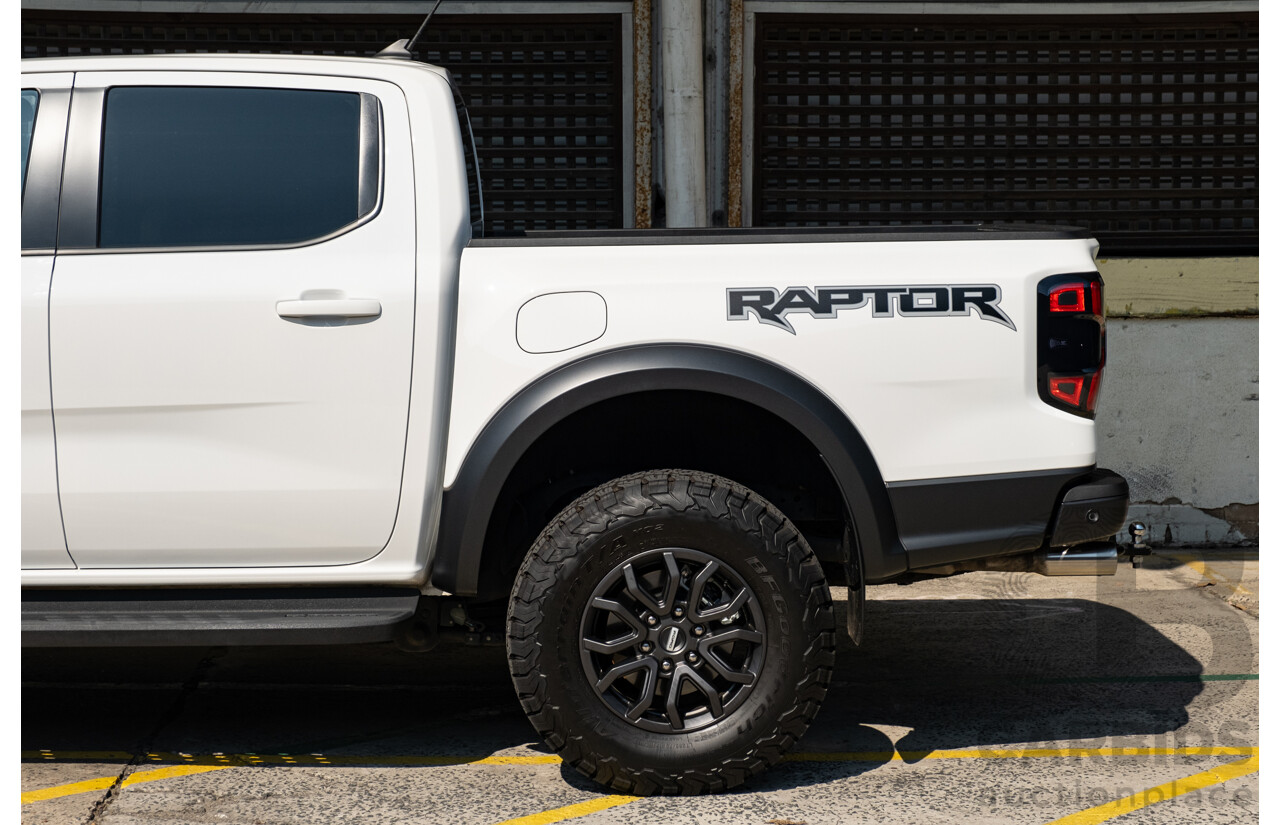 03/2023 Ford Ranger Raptor (4x4) PY MY23 4d Dual Cab White Twin Turbo V6 3.0L