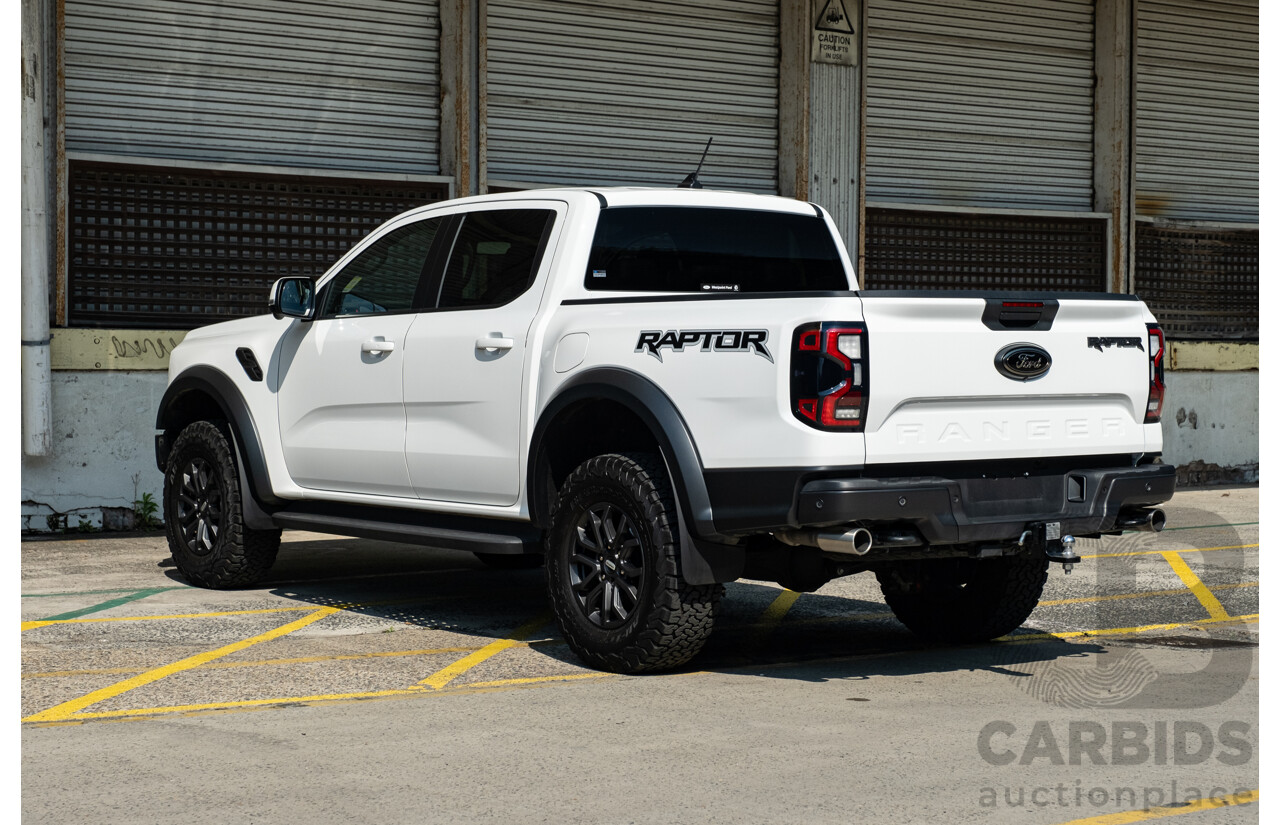 03/2023 Ford Ranger Raptor (4x4) PY MY23 4d Dual Cab White Twin Turbo V6 3.0L