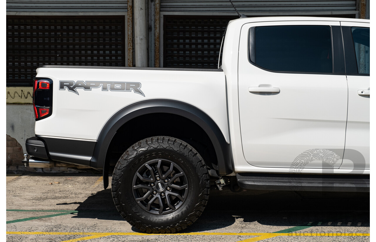 03/2023 Ford Ranger Raptor (4x4) PY MY23 4d Dual Cab White Twin Turbo V6 3.0L